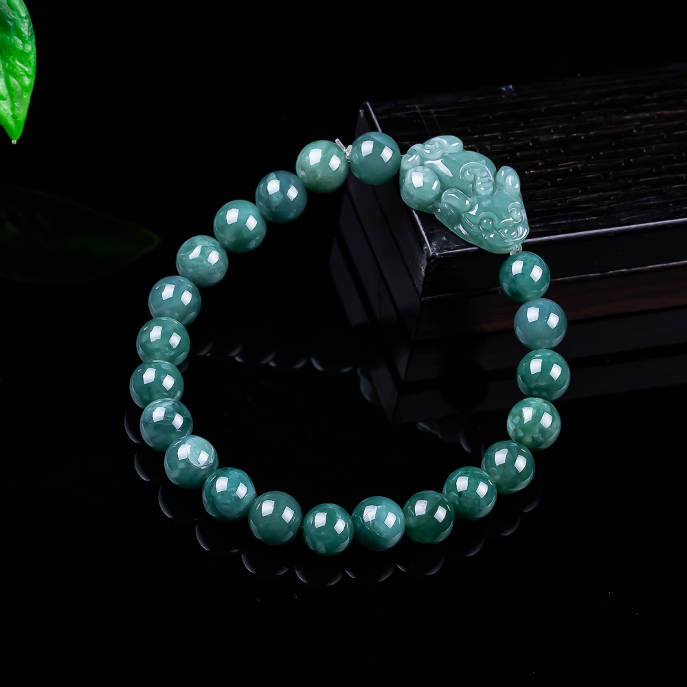 Women Accessories For Gift - Natuurlijke Birmese Jadeïet Bixiu Armband Vintage