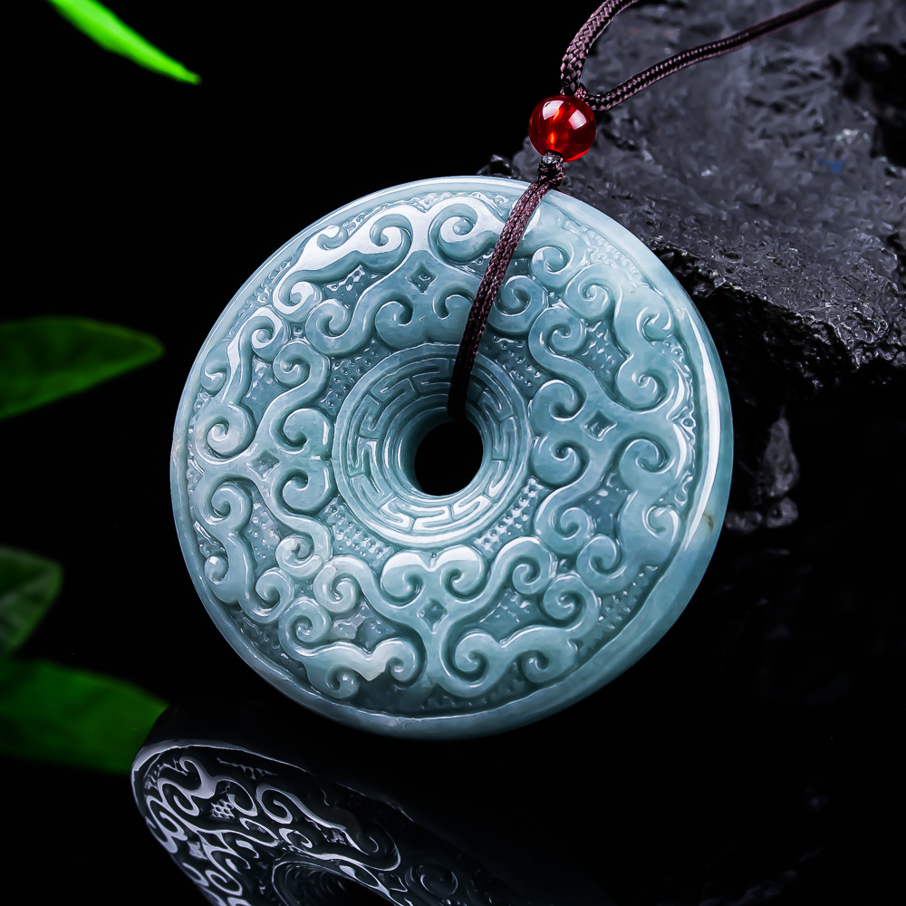 Women Accessories For Gift - Natuurlijke Birmese Jadeïet Bloem Hanger Ketting