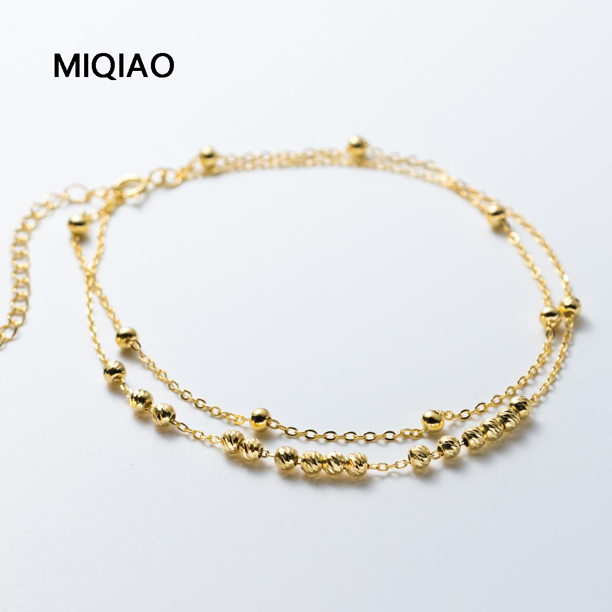 Beaded Anklet Chain - Miqiao 925 Sterling Zilveren Enkelbanden Vrouw