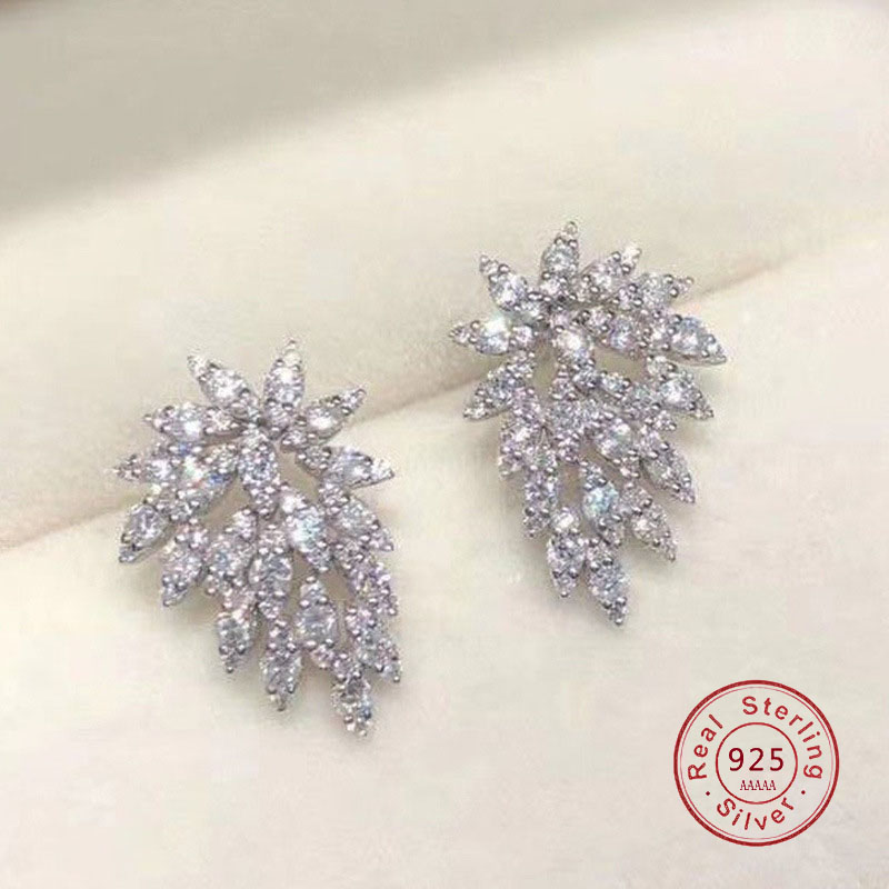 Statement Earrings Oversized - Strass 925 Sterling Zilver Statement Oorbellen