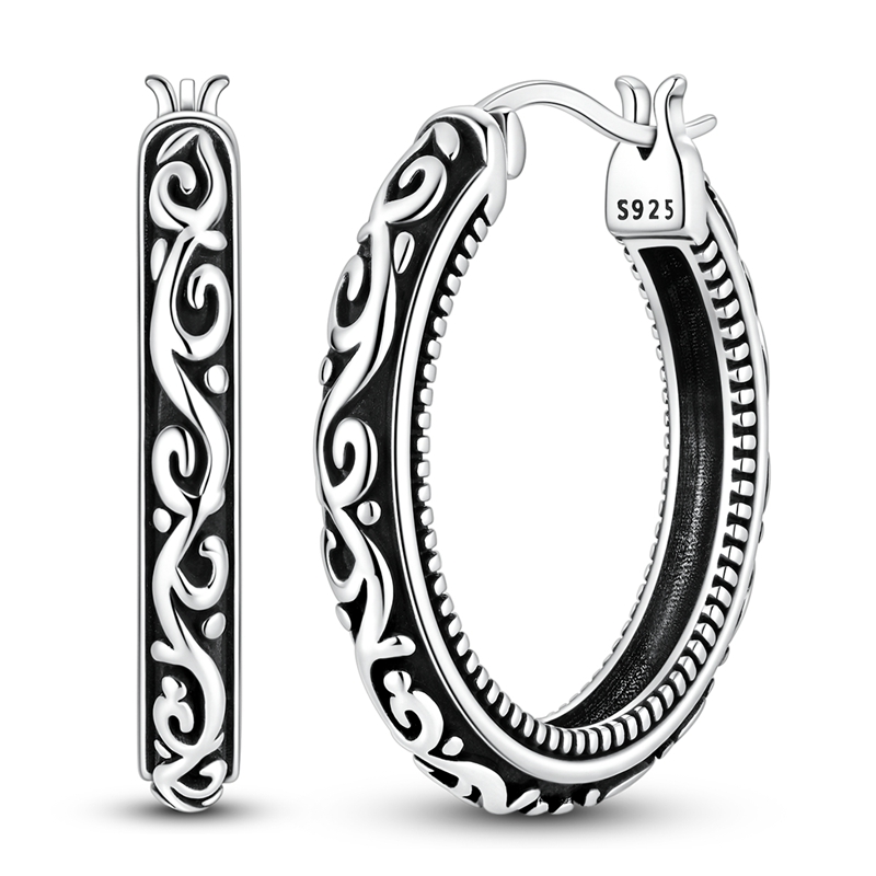 Statement Earrings Oversized - 925 Sterling zilveren oorbellen dames zirkonium