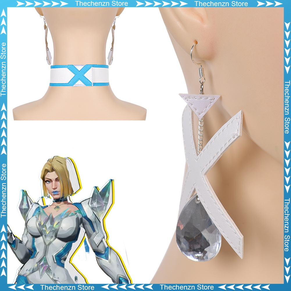 Women Accessories Earrings - Fancy Dress Klinknagels Emma Frost Choker