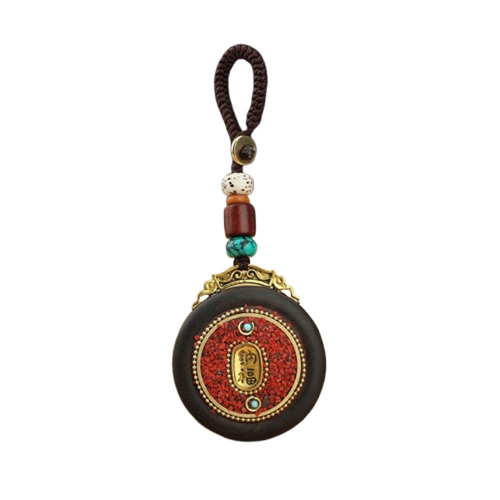 Women Accessories Nepal - Etnische stijl ebbenhouten auto sleutelhanger retro