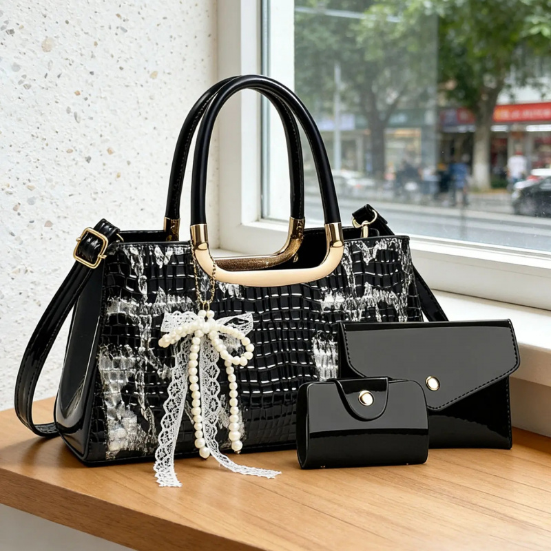 Women Accessories For Gift - Dameshandtasset, avondclutch met krokodillenpatroon, feestelijke crossbody