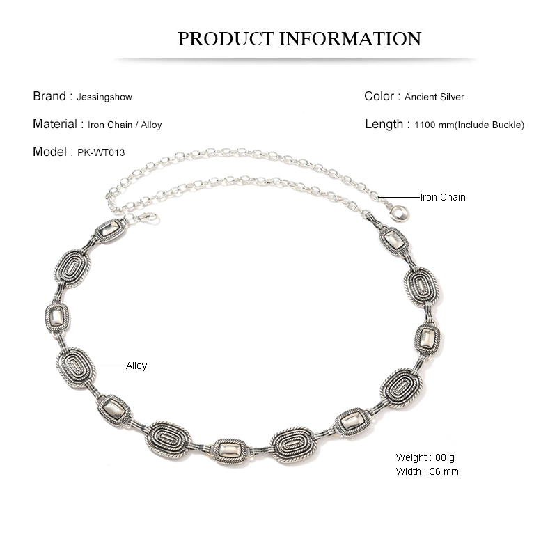 Vintage mode metalen tailleket - Women Accessories Pk recensie en prijs