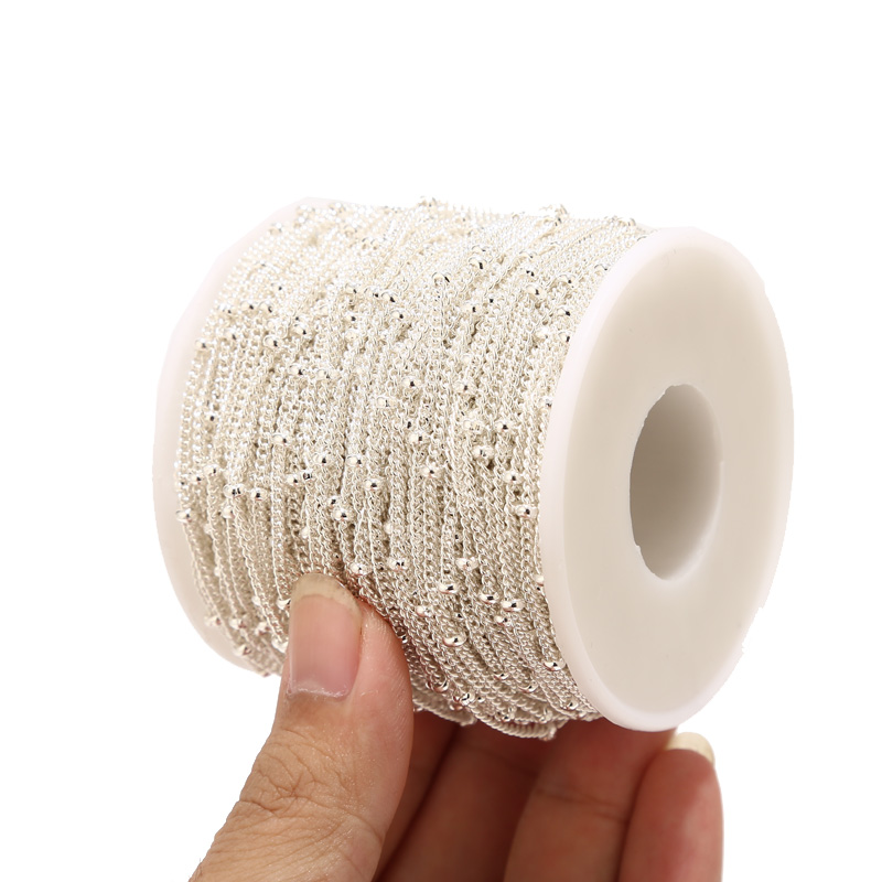2 Meter Rvs Verzilverd Satelli - Beaded Anklet Chain recensie en prijs