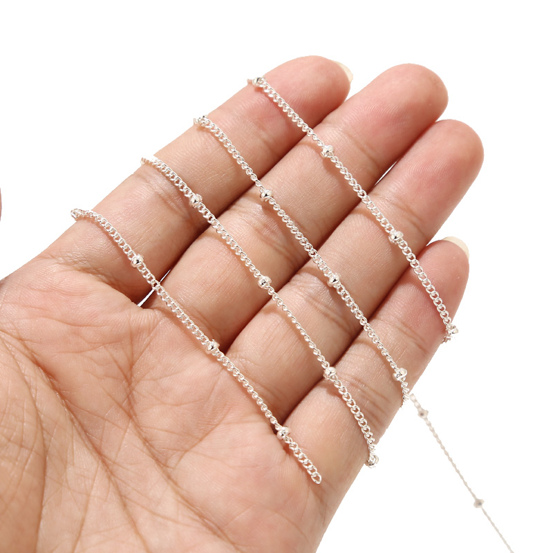 2 Meter Rvs Verzilverd Satelli - Beaded Anklet Chain recensie en prijs