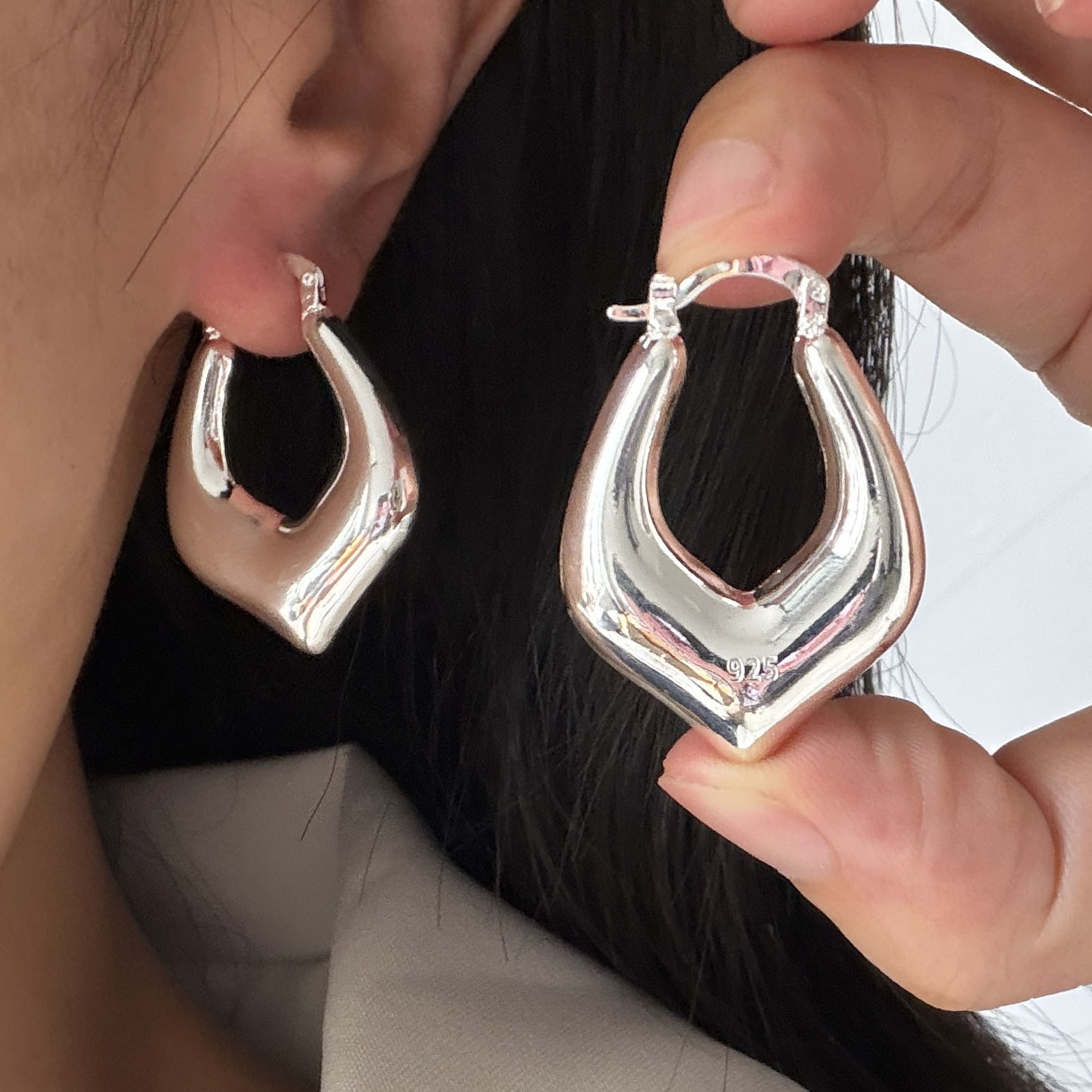 925 Sterling Zilver Vintage Oo - Statement Earrings Oversized recensie en prijs