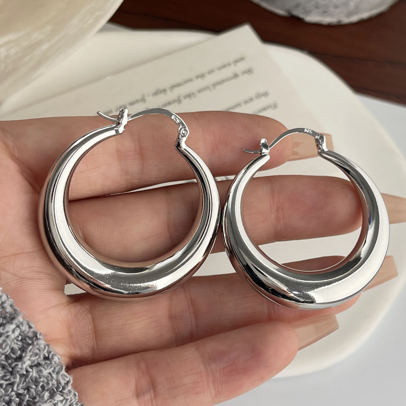 Vintage oorbellen van 925 ster - Statement Earrings Oversized recensie en prijs