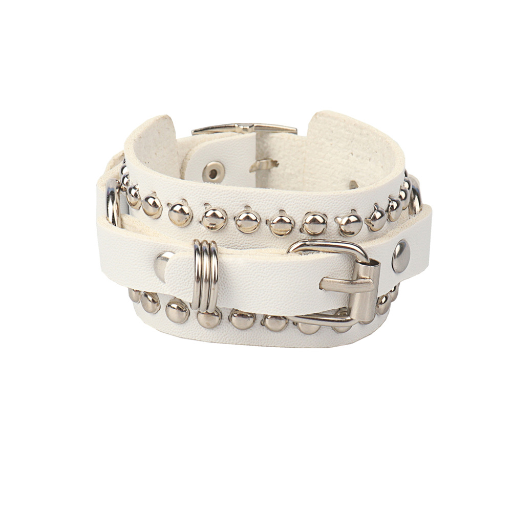 Goth Zwart Lederen Polsbandje  - Women'S Emo Accessories recensie en prijs