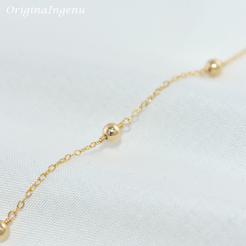 14K Goud Gevulde Kralen Armban - Beaded Anklet Chain recensie en prijs