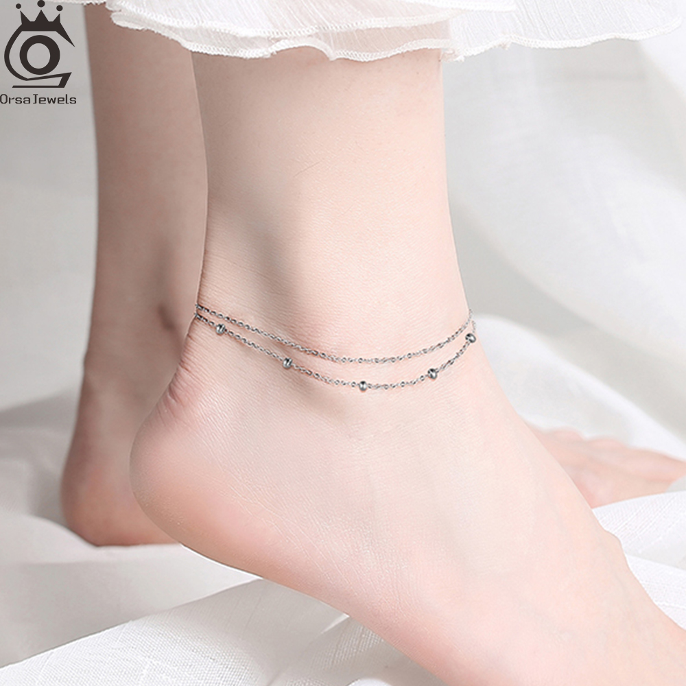 ORSA JEWELS Mode 925 Sterling  - Beaded Anklet Chain recensie en prijs