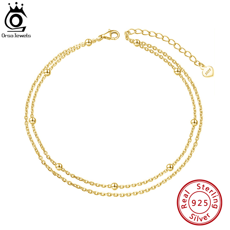 ORSA JEWELS Mode 925 Sterling  - Beaded Anklet Chain recensie en prijs