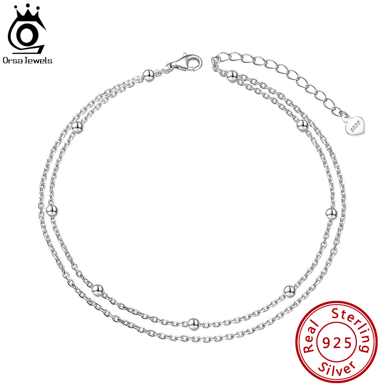 ORSA JEWELS Mode 925 Sterling  - Beaded Anklet Chain recensie en prijs