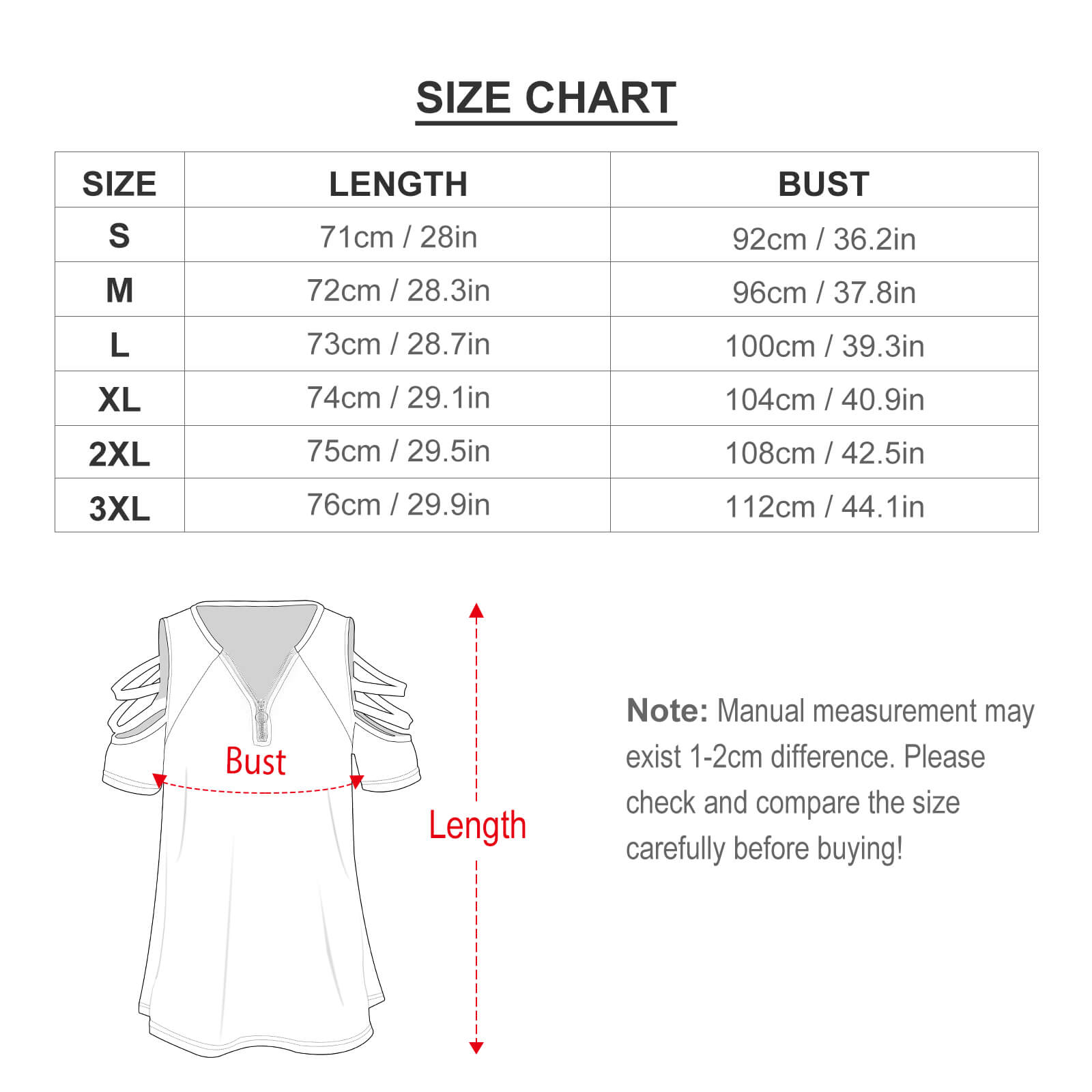 Nieuwe mode zip off-shoulder t - Women Accessories Drawing recensie en prijs