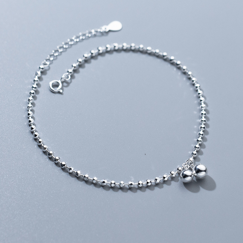 925 Sterling Silver Diamond-Cu - Beaded Anklet Chain recensie en prijs