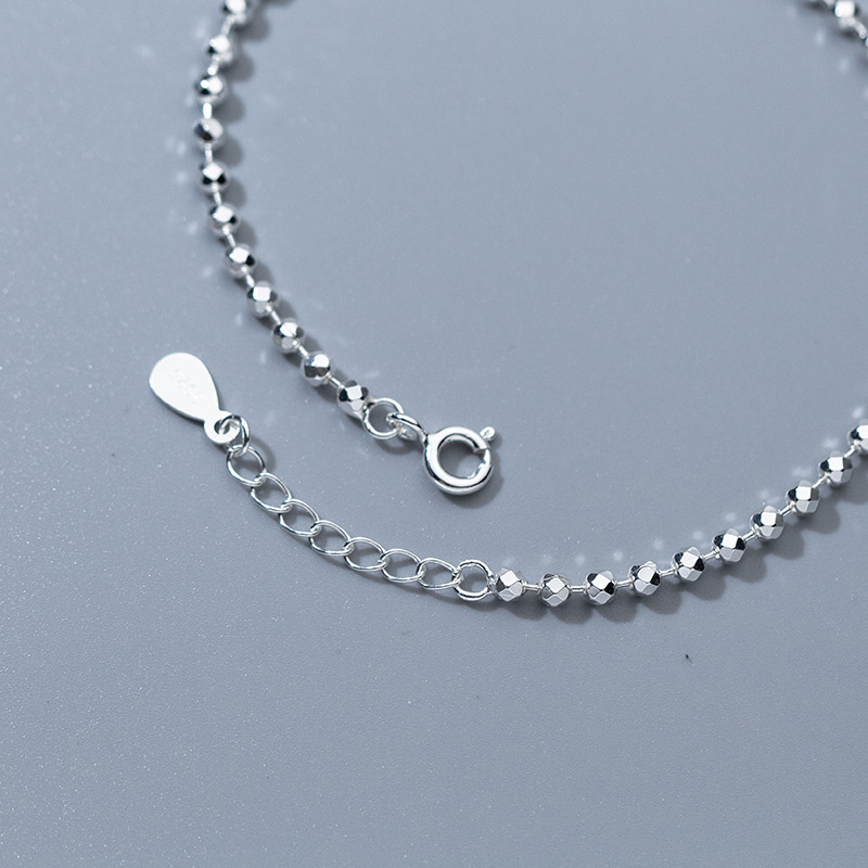 925 Sterling Silver Diamond-Cu - Beaded Anklet Chain recensie en prijs