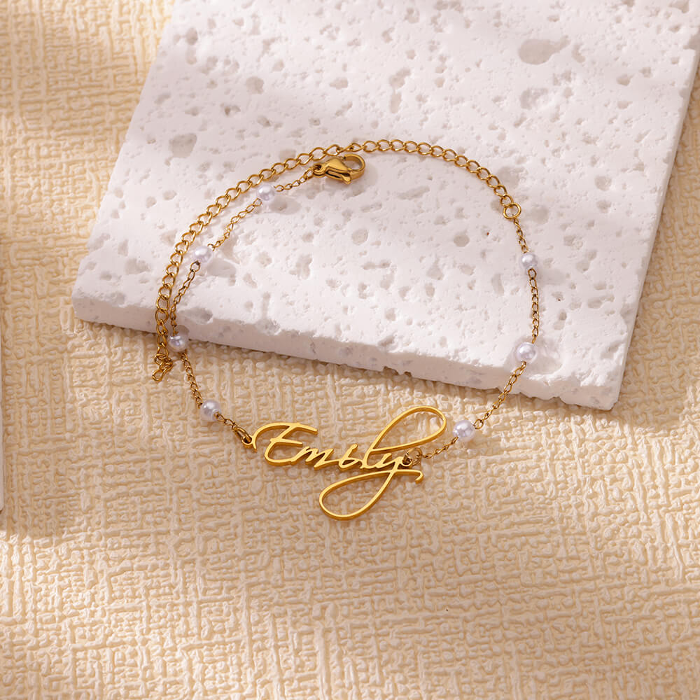 Aangepaste naam enkelbandjes v - Beaded Anklet Chain recensie en prijs