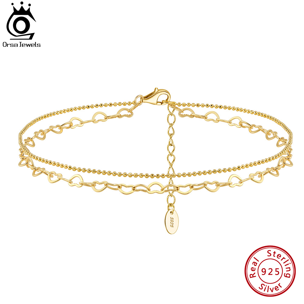 ORSA JEWELS Gelaagde schakelke - Beaded Anklet Chain recensie en prijs