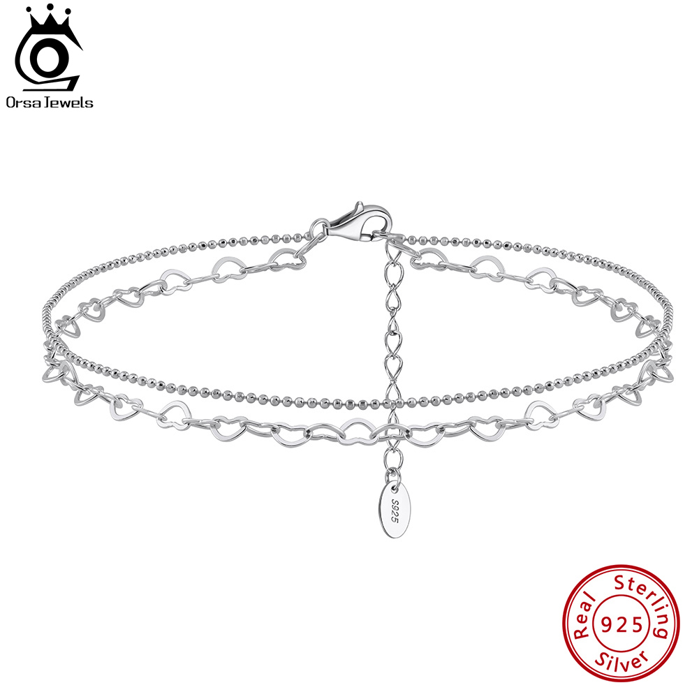 ORSA JEWELS Gelaagde schakelke - Beaded Anklet Chain recensie en prijs