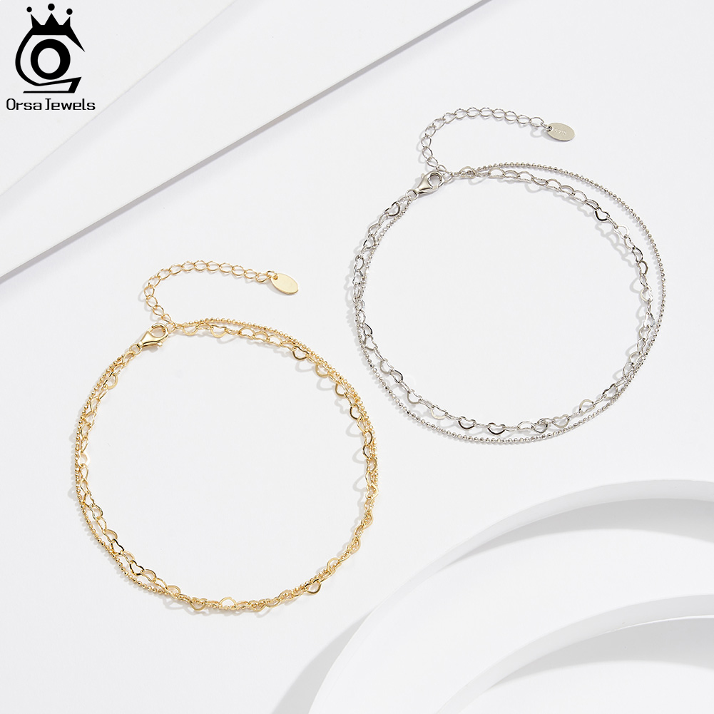 ORSA JEWELS Gelaagde schakelke - Beaded Anklet Chain recensie en prijs