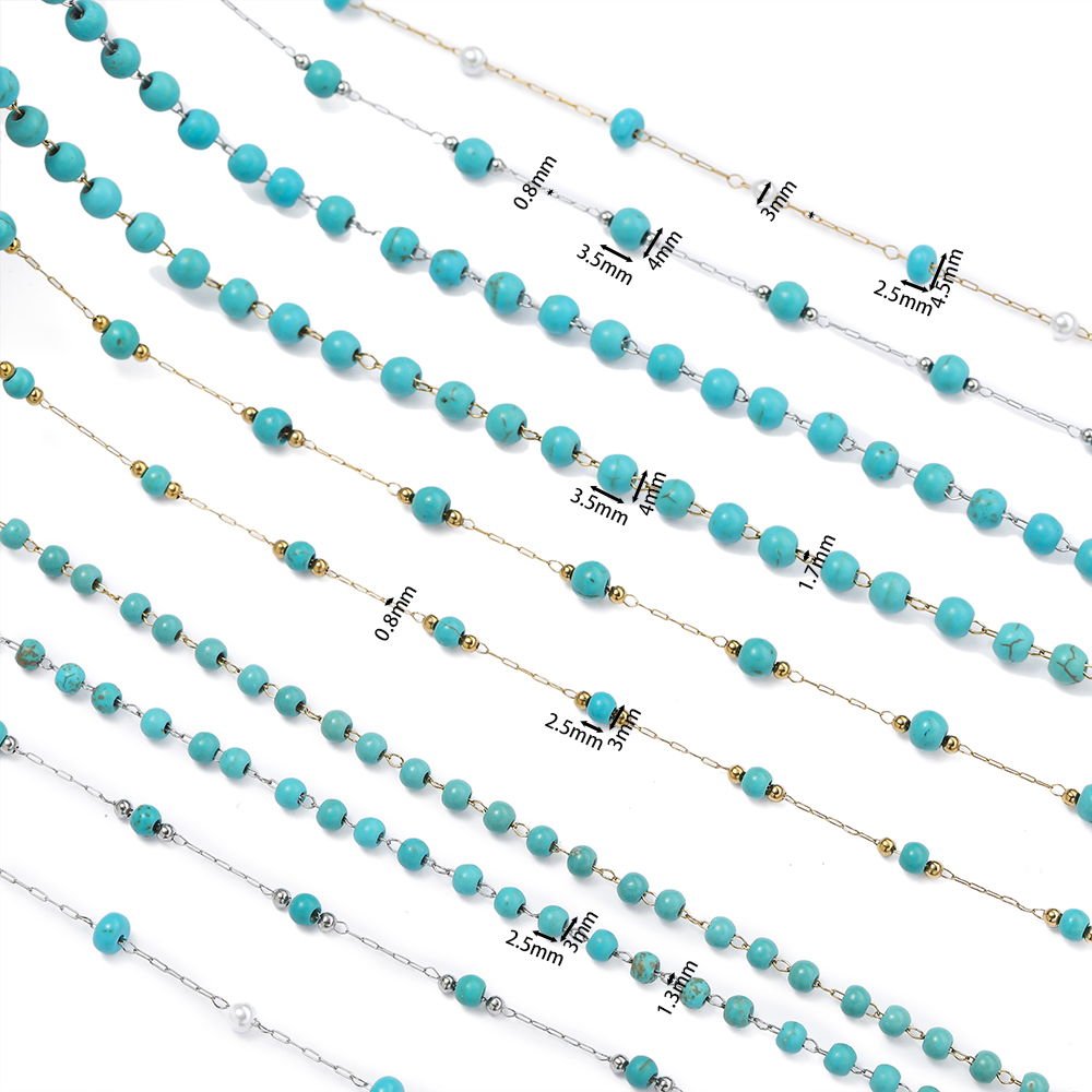 1M Roestvrij Staal Ronde Turqu - Beaded Anklet Chain recensie en prijs
