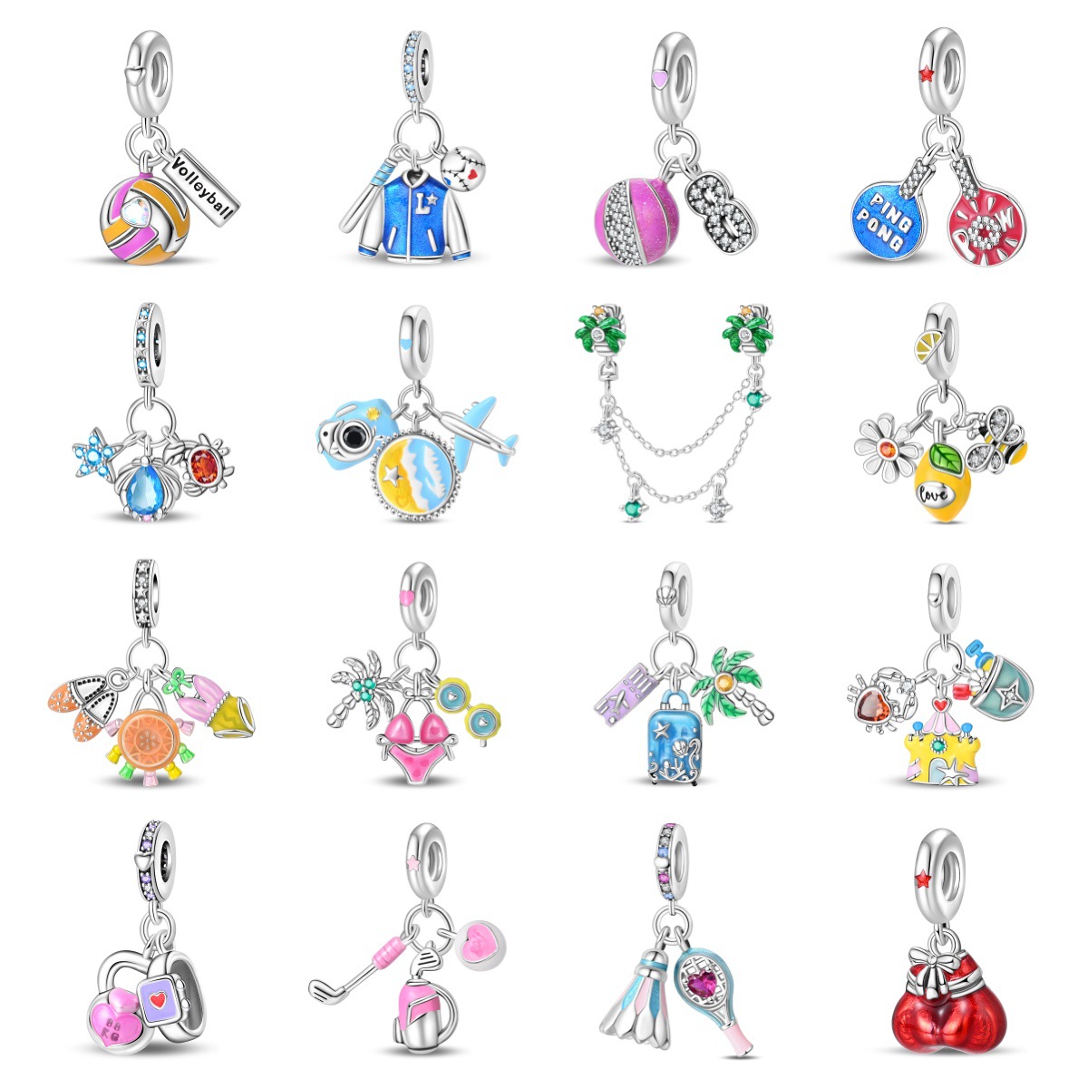 Originele Charms verzilverde k - Women'S Volleyball Accessories recensie en prijs