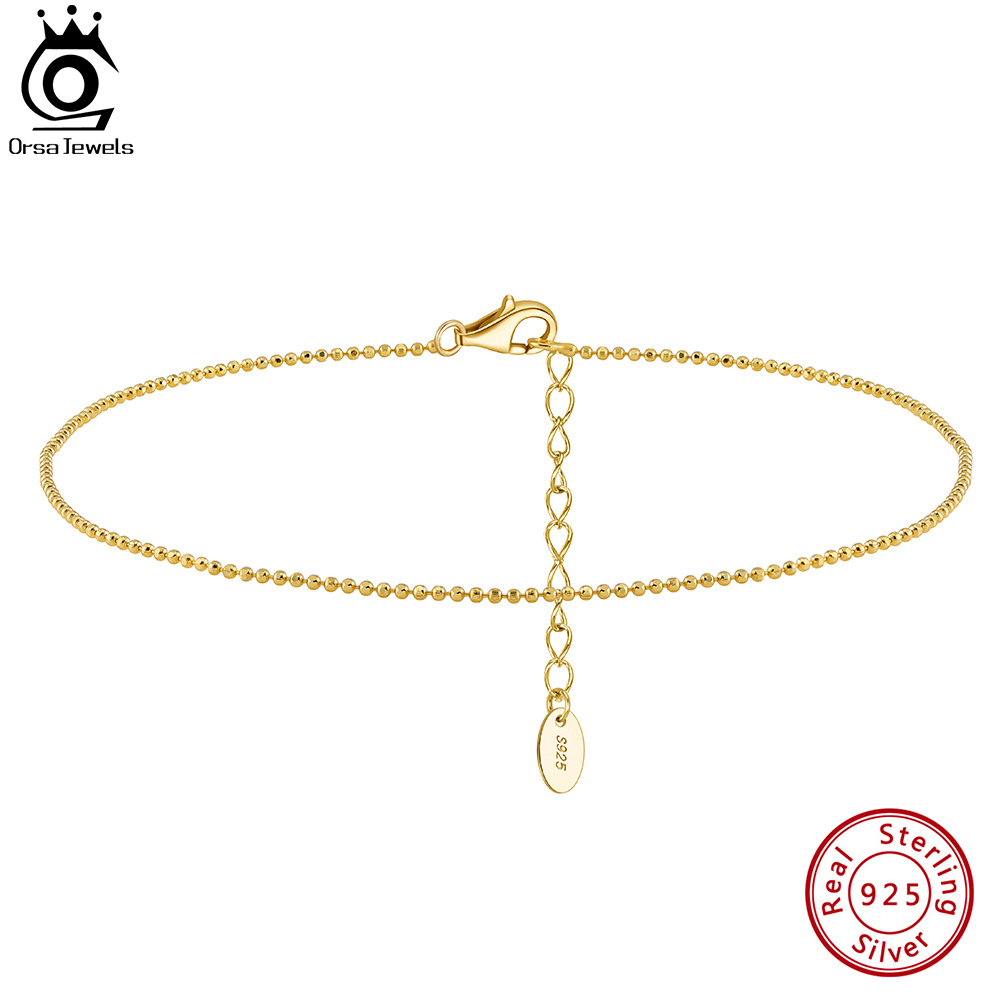 ORSA JUWELEN 925 sterling zilv - Beaded Anklet Chain recensie en prijs