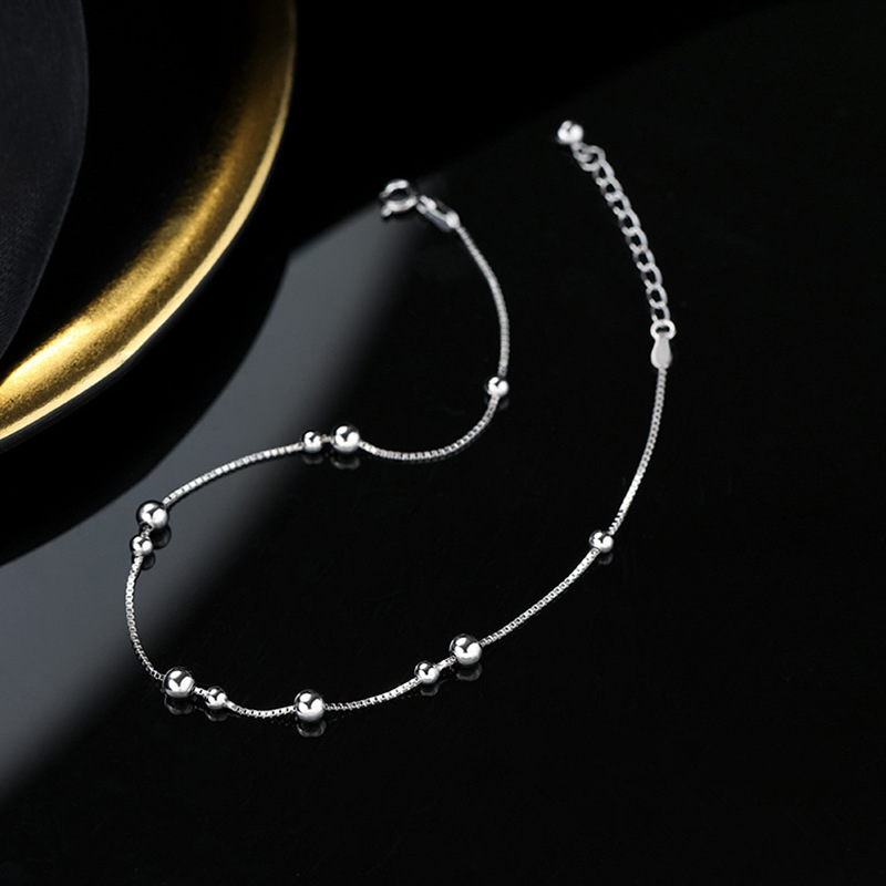 925 Sterling Zilver Geometrisc - Beaded Anklet Chain recensie en prijs