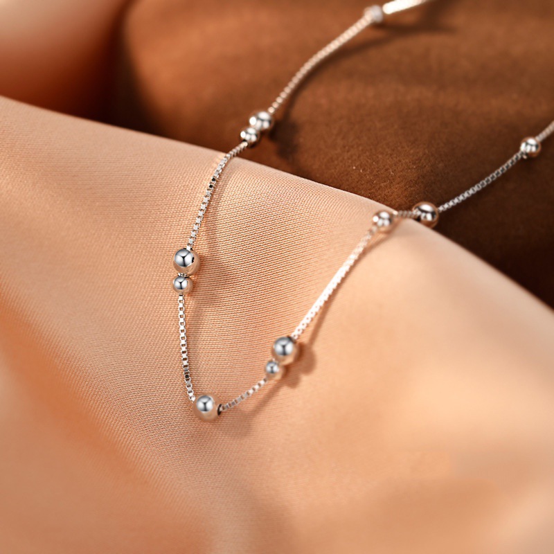 925 Sterling Zilver Geometrisc - Beaded Anklet Chain recensie en prijs